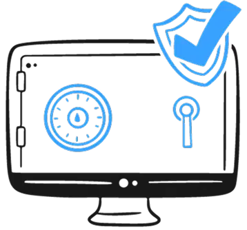representação de um computador com um ícone de check